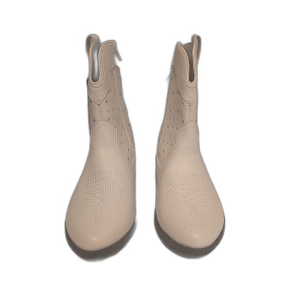 Girl's Art Class Western Ankle Boots White Size 4 - Picture 2 of 5